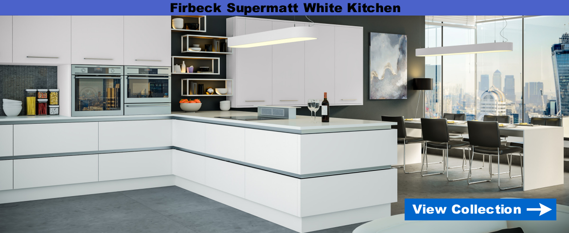 Firbeck supermatt White Kitchen Doors