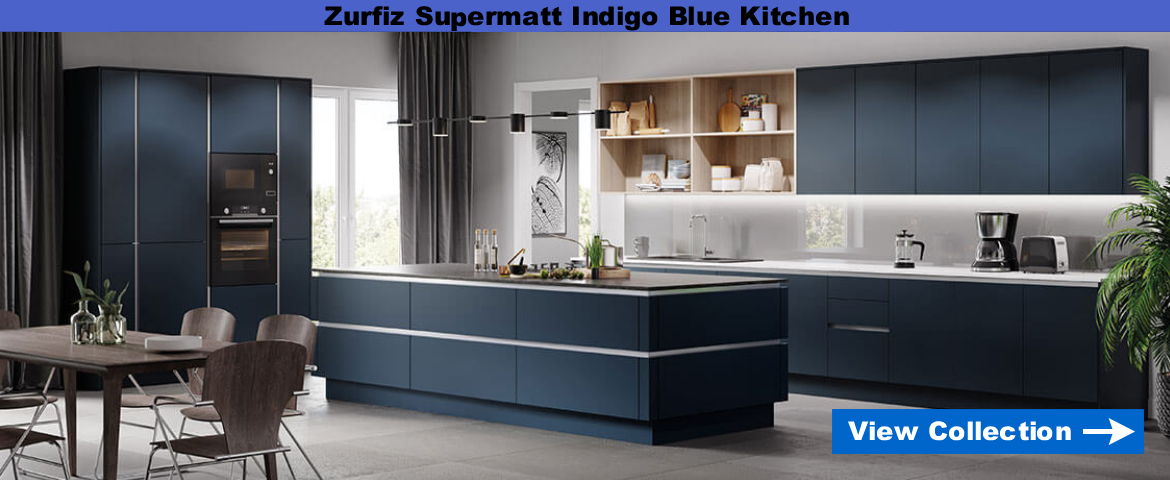 Zurfiz Supermatt Indigo Blue Kitchen Doors