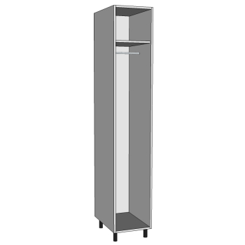 300 Wardrobe, single hanging below top shelf