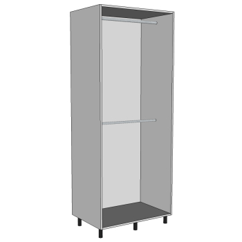 Double Hanging Wardrobes, no shelf