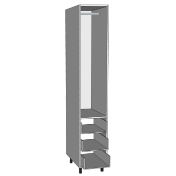 300 Single Hanging Linen Press with 3 external drawers