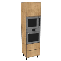 Single Oven & Microwave Housing with 2 Drawers