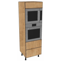 Single Oven & Microwave Housing with Drawers