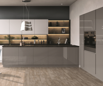 Lucente Dust Grey Handleless Doors