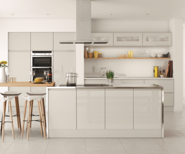 Lucente Light Grey Handleless Doors