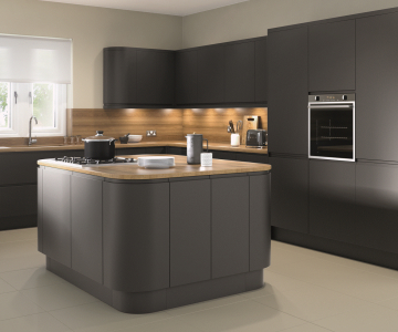 Lucente Anthracite Handleless Matt Doors