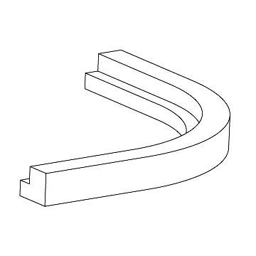 Lucente Multi-purpose Curved Cornice/Pelmet