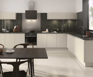 Lucente Light Grey Handleless Matt Doors