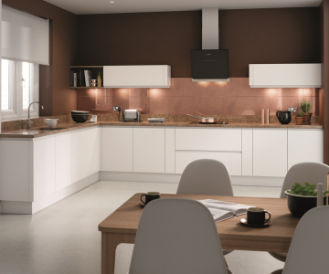 Lucente White Handleless Matt Doors