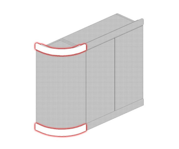Vivo+ Curved Square end Cornice/Pelmet